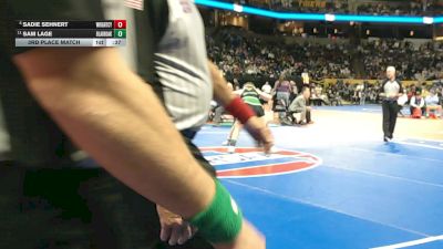 140 Class 1 lbs 3rd Place Match - Sadie Sehnert, Wright City vs Sam Lage, Blair Oaks
