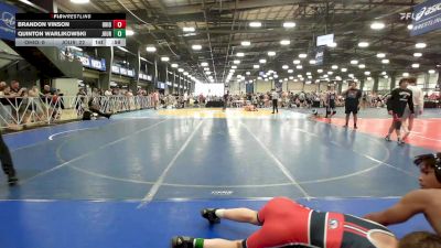 132 lbs Rr Rnd 2 - Brandon Vinson, Ohio Titan Grey vs Quinton Warlikowski, Journeymen Wrestling Red