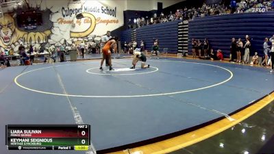 126 lbs Cons. Round 1 - Liara Sulivan, Prince George vs Keymani Seignious, Heritage (Lynchburg)