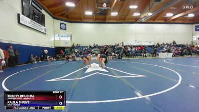 160 lbs Cons. Semi - Kalila Shrive, Unattached vs Trinity Bouchal, Arizona State University