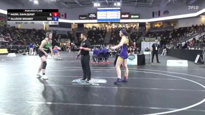 180 lbs Champ. Round 1 - Hazel Dahlquist, Elmira College vs Allison Brandt, York