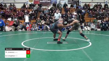 160 lbs Final - Marcos Jimenez, Evergreen Valley vs Braumon Creighton, Palo Alto Hs