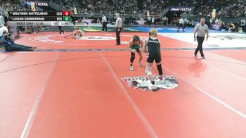 Champ. Round 1 - Brayden Nuttelman, Cross County/Osceola vs Logan Zimmerman, Wilber-Clatonia