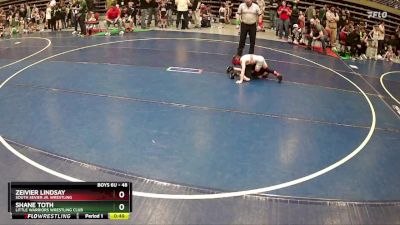 48 lbs Cons. Round 3 - Zeivier Lindsay, South Sevier Jr. Wrestling vs Shane Toth, Little Warriors Wrestling Club