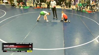 80 lbs Cons. Round 1 - Wyatt Jones, Brighton Wrestling Club vs Hayden Jacobs, Payson Lion Wrestling Club