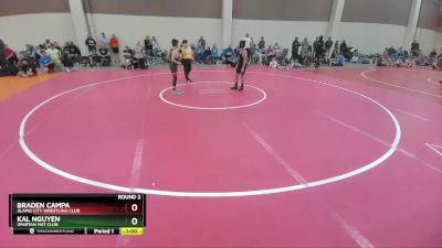 92-94 lbs Round 2 - Kal Nguyen, Spartan Mat Club vs Braden Campa, Alamo City Wrestling Club