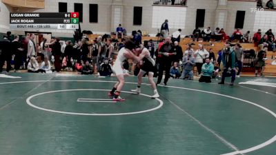 126 lbs Consi Of 8 #1 - Logan Grande, Whitman-Hanson vs Jack Rogan, Plymouth South