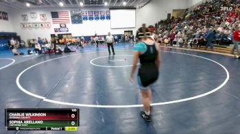 105 lbs Round 3 - Sophia Arellano, Cheyenne East vs Charlie Wilkinson, Natrona County