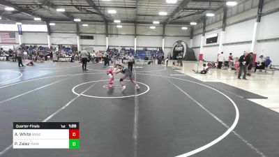 88 lbs Quarterfinal - A'dlee White, Mancos Bluejays vs Penelope Zalez, Yuma Elite Wr Ac