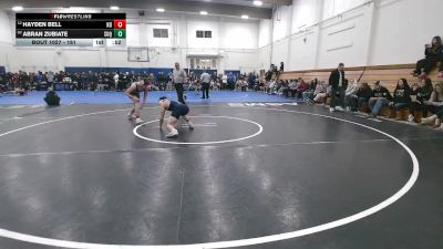 161 lbs Cons. Round 3 - Abran Zubiate, Soquel vs Hayden Bell, North DeSoto