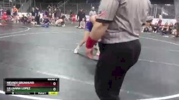 W 132 lbs Round 2 (4 Team) - Nevaeh Grunhuvd, Montana vs Lillianna Lopez, USA
