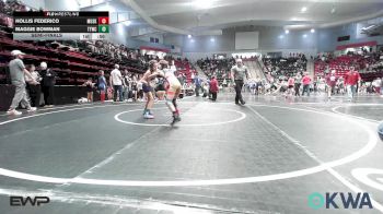 70 lbs Semifinal - Hollis Federico, Muskogee Rougher Youth Wrestling vs Maggie Bowman, Team Tulsa Wrestling Club