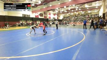 115 lbs Cons. Round 5 - Yvonne Ayala, Notre Dame/Riv vs Emma Orozco, Hueneme