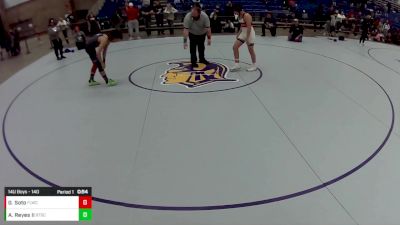 14U Boys - 140 lbs Cons. Round 3 - Antonio Reyes II, Beat The Streets Chicago-Avondale vs Giovanni Soto, Fox Lake Wrestling Club