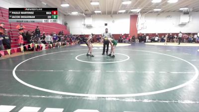 108 lbs Champ. Round 2 - Jacob DeGuzman, Castro Valley vs Paulo Martinez, Maria Carrillo