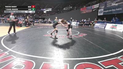 4A Boys 113 lbs Cons. Round 1 - Tristin Henry, Marshfield Boys vs Chael Mason, Cascade Boys