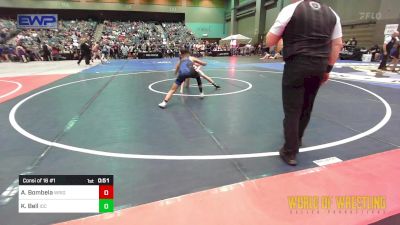 101 lbs Consi Of 16 #1 - Angel Bombela, Wright Wrestling Academy vs Kaidan Bell, Institute Of Combat