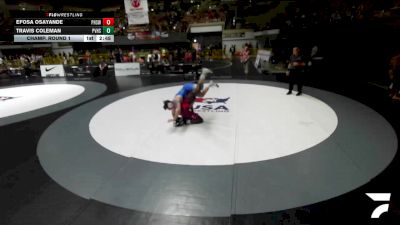 Champ. Round 1 - Efosa Osayande, Peninsula High School Wrestling vs Travis Coleman, Paloma Valley High School Wrestling