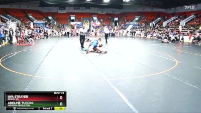 127 lbs Quarterfinal - Ava Strayer, Region WA vs Adeline Tuccini, Michigan Revolution