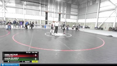 104-108 lbs Round 3 - Kason Blakely, Eastern Oregon Elite vs Anna McCalie, Lionheart WC