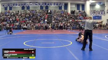 132 lbs Champ. Round 2 - Owen Kasza, OTSEGO vs Marcus Knapp, Whiteland