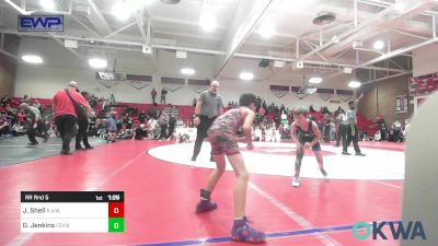 64 lbs Rr Rnd 5 - Jace Shell, R.A.W. vs Gunner Jenkins, Fort Gibson Youth Wrestling