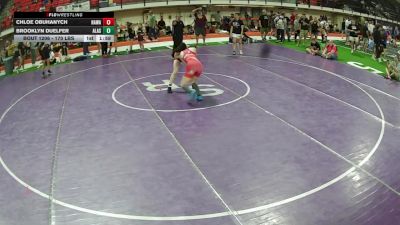 105 lbs Champ. Round 4 - Chloe Obuhanych, Hawaii vs Brooklyn Duelfer, Alaska