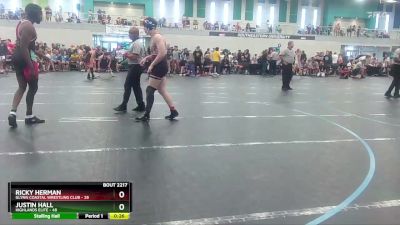 175 lbs Cons. Round 3 - Ricky Herman, Glynn Coastal Wrestling Club vs Justin Hall, Highlands Elite