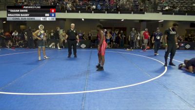 110 lbs Cons. Sub-semis - Tajuan Davis vs Braxton Bagby, Moen Wrestling Academy