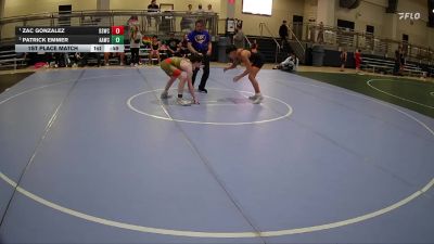113 lbs 1st Place Match - Zac Gonzalez, Dead Shot Wrestling Club vs Patrick Emmer, All American Wrestling Club