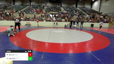 100 lbs 3rd Place - Malachi Burris, Foundation Wrestling vs Hudson McFate, Level Up Wrestling Center