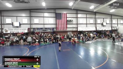 52 lbs Quarterfinal - Magnus Trout, Wasatch Wrestling Club vs Karson Bray, Roy Wrestling Club