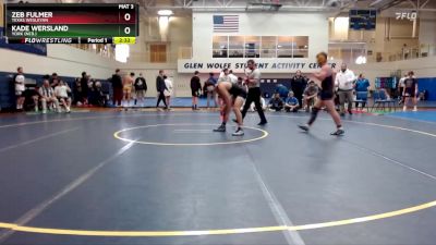 165 lbs Cons. Round 3 - Kade Wersland, York (Neb.) vs Zeb Fulmer, Texas Wesleyan