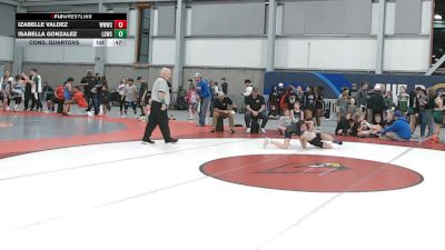 95 lbs Cons. Quarters - Izabelle Valdez, Walla Walla Wrestling Club vs Isabella Gonzalez, Lake Stevens Wrestling Club