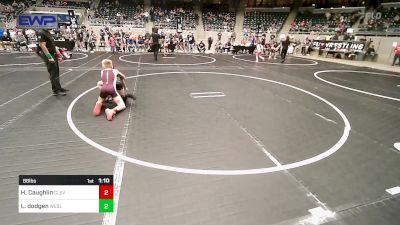 88 lbs Quarterfinal - Hunter Caughlin, Cleveland Take Down Club vs Lane Dodgen, Wesley Wrestling Club