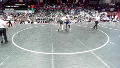 285 lbs D1/d2/d3 Finals (sat 3:00 P.m.) - Devin Otto, Coleman vs Logan Bockman, Saint Croix Falls