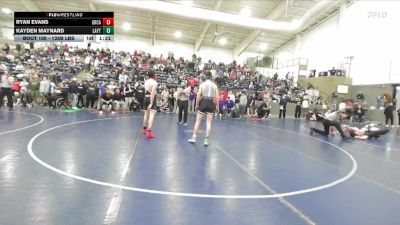 138B lbs Champ. Rd Of 64 - Ryan Evans, Green Canyon vs Kayden Maynard, Layton