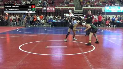 95 lbs Quarterfinal - Jacob Gambito, Scrap Yard Garage vs Kyson Haskell, Moorcroft Mat Masters