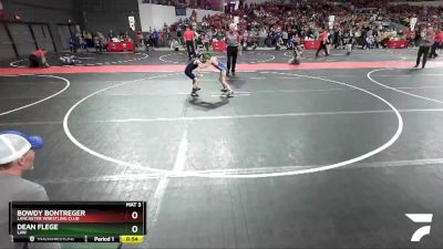 63 lbs Cons. Round 4 - Bowdy Bontreger, Lancaster Wrestling Club vs Dean Flege, LAW