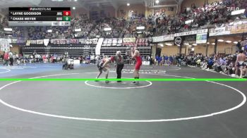 144 lbs Champ. Round 1 - Layne Goodison, Jayhawk Linn vs Chase Meyer, Hoxie HS
