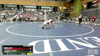 157 lbs Quarterfinals (8 Team) - Mikey Lair, COMANCHE vs Andrew Young, BLACKWELL