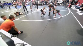 43-46 lbs Semifinal - Olivia Jones, HURRICANE WRESTLING ACADEMY vs Ross Shimonek II, Pawhuska Elks Takedown