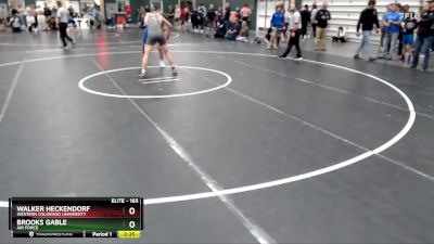 165 lbs Cons. Round 5 - Walker Heckendorf, Western Colorado University vs Brooks Gable, Air Force