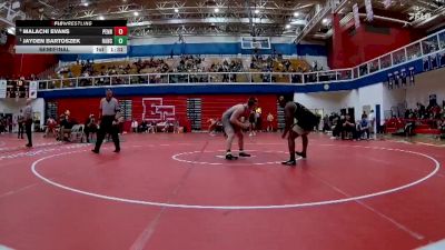 215 lbs Semifinal - Jayden Bartoszek, Hanover Central vs Malachi Evans, Penn High School