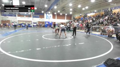 190 lbs Champ. Round 1 - Alex Martinez, Rim Of The World vs Miguel Vargas, Nogales