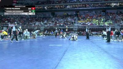 2A-106 lbs Champ. Round 2 - Rhyis Polenske, Assumption, Davenport vs Kohen Dietzenbach, Burlington Notre Dame