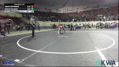 105 lbs Semifinal - Amaia Jefferson, D3 Wrestling Cluib vs Evelyn Tillison, Fort Gibson Youth Wrestling