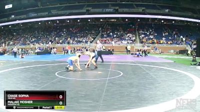 D3-113 lbs Cons. Round 2 - Chase Sopha, Yale HS vs Malaki Mosher, Madison HS