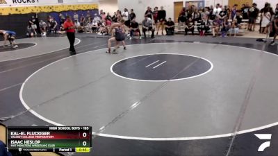 165 lbs Cons. Round 5 - Isaac Heslop, Mat Monsters Wrestling Club vs Kal-El Fluckiger, Valiant College Preparatory