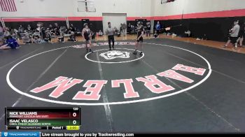 120 lbs Cons. Round 2 - Isaac Velasco, Carol Stream (GLENBARD NORTH) vs Nick WIlliams, Frankfort (LINCOLN-WAY EAST)